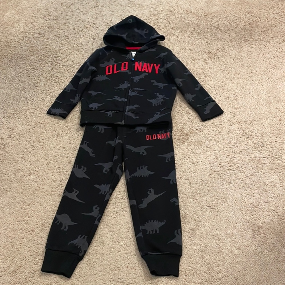 Toddler Boy Zip Front Hoodie & Matching Sweatpants